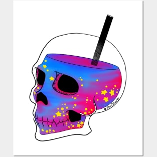 Black Skull Space Juice Posters and Art